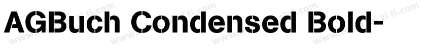 AGBuch Condensed Bold字体转换